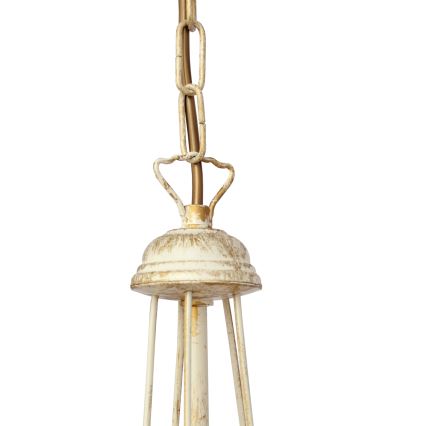 Lámpara colgante con cadena MALBO 5xE27/15W/230V beige