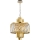 Lámpara colgante con cadena MARGOT 6xE14/40W/230V diá. 43 cm dorado