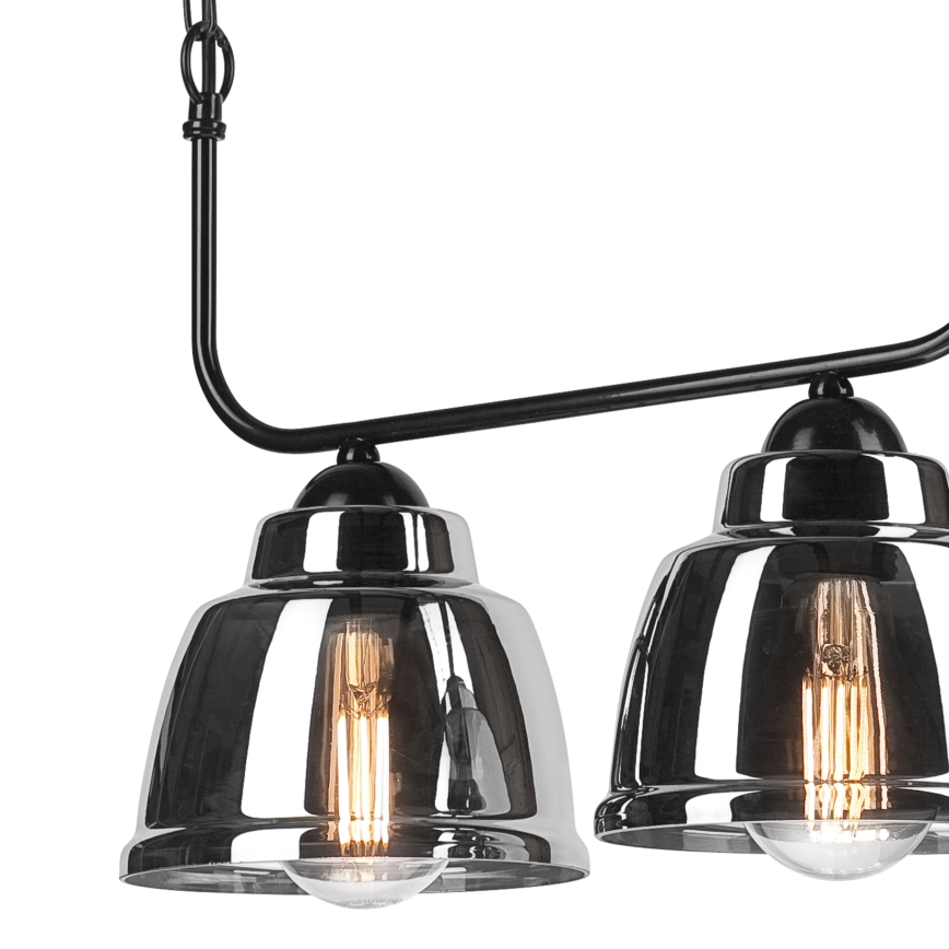 Lámpara colgante con cadena MARIO 2xE27/60W/230V cromo