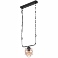 Lámpara colgante con cadena MORGAN 1xE27/60W/230V negro/cobre