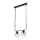 Lámpara colgante con cadena MORGAN 2xE27/60W/230V negro/cromo