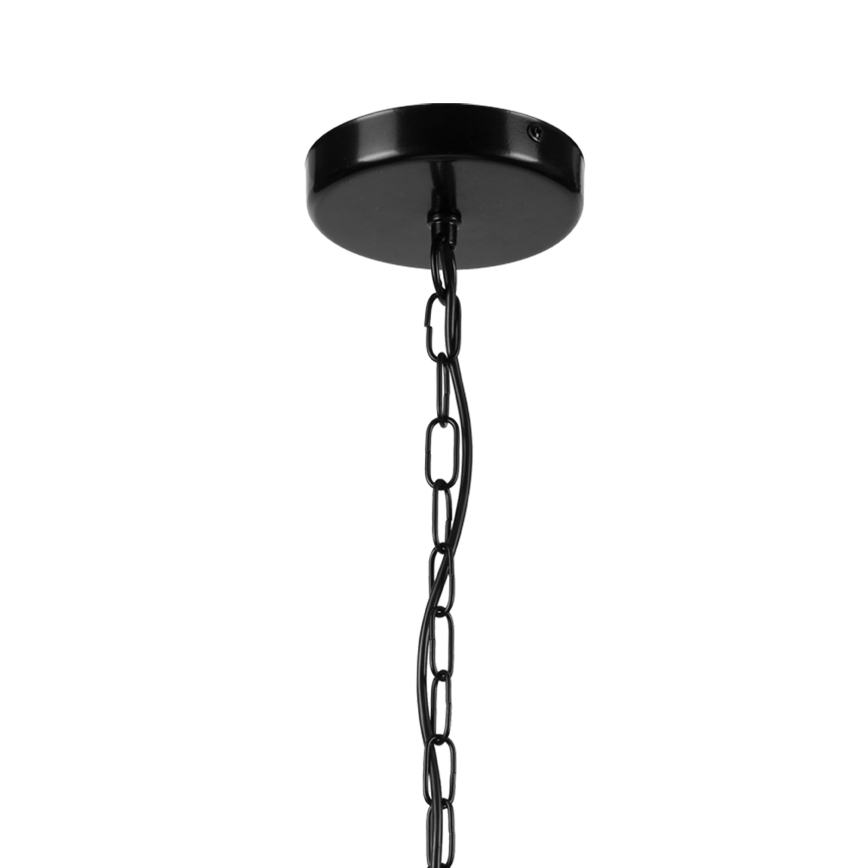 Lámpara colgante con cadena ONDA 1xE27/15W/230V negro/roble