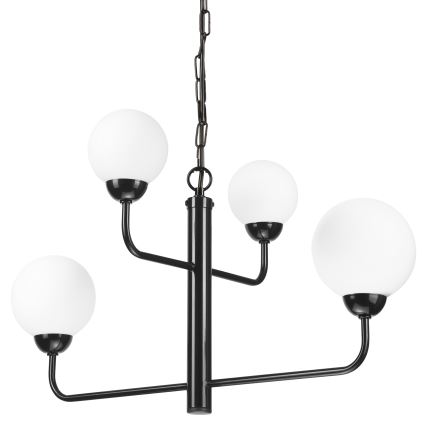 Lámpara colgante con cadena OSCAR 4xG9/5W/230V negro