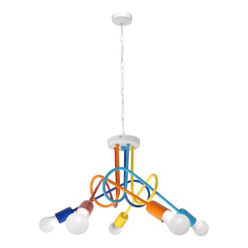 Lámpara colgante con cadena OXFORD 5xE27/15W/230V