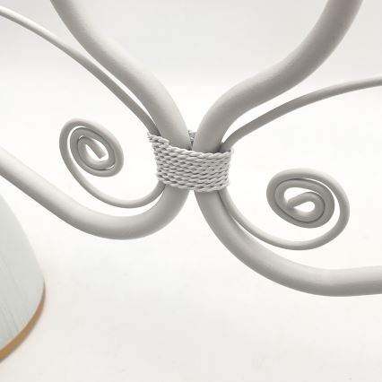 Lámpara colgante con cadena RETRO 2xE27/60W/230V blanco mate