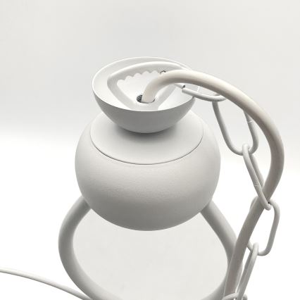 Lámpara colgante con cadena RETRO 2xE27/60W/230V blanco mate