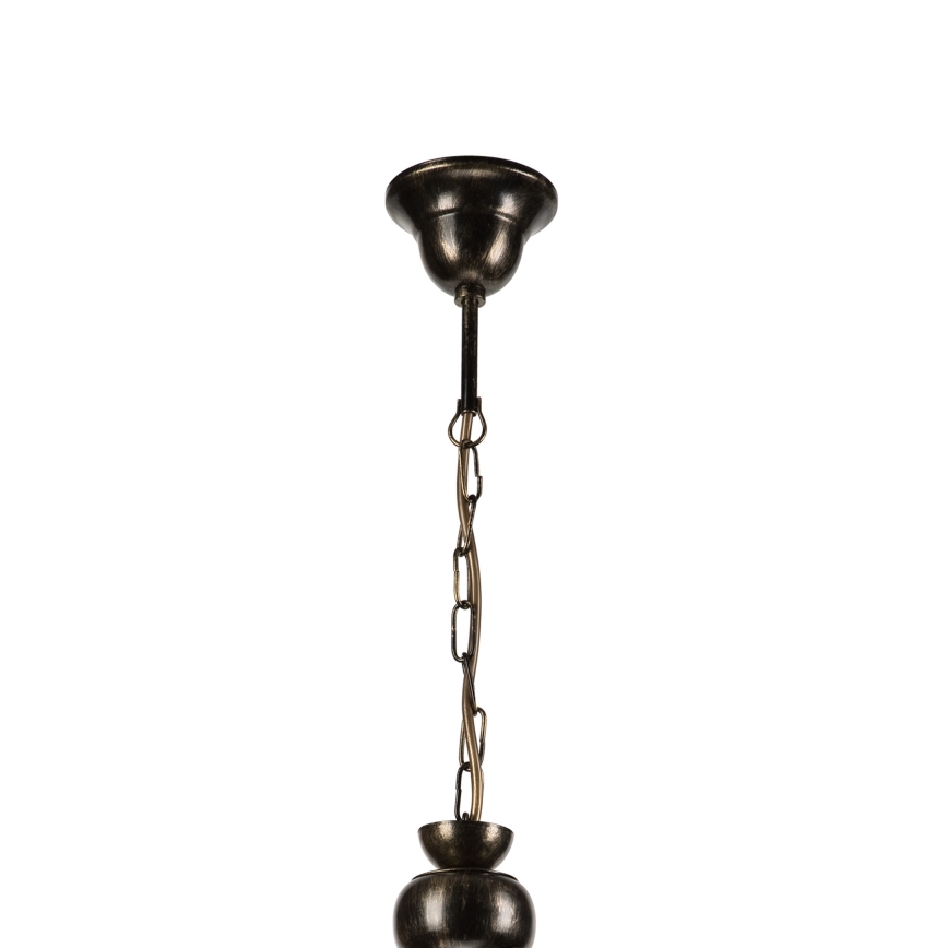 Lámpara colgante con cadena RETRO 2xE27/60W/230V bronce/pátina