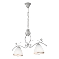 Lámpara colgante con cadena RETRO 2xE27/60W/230V plata