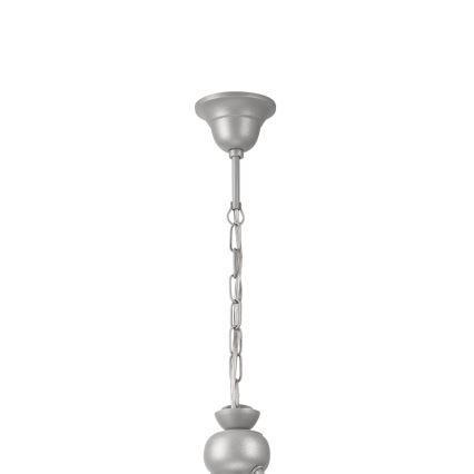 Lámpara colgante con cadena RETRO 2xE27/60W/230V plata