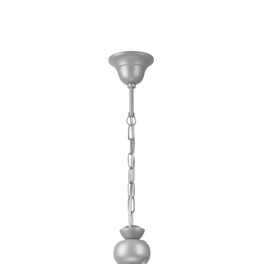 Lámpara colgante con cadena RETRO 2xE27/60W/230V plata