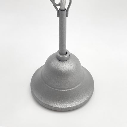 Lámpara colgante con cadena RETRO 2xE27/60W/230V plata