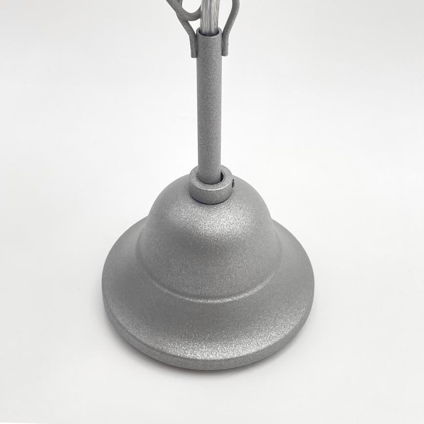 Lámpara colgante con cadena RETRO 2xE27/60W/230V plata