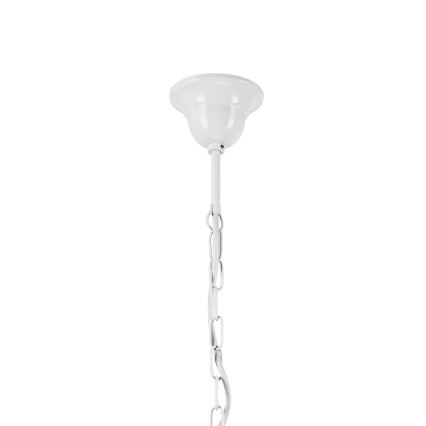 Lámpara colgante con cadena RETRO 5xE27/60W/230V blanco/colorido