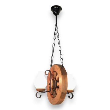 Lámpara colgante con cadena ROATA 2xE14/40W/230V haya - FSC Certificado