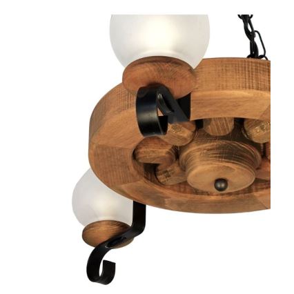 Lámpara colgante con cadena ROATA 3xE14/40W/230V haya - FSC Certificado