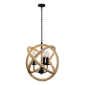 Lámpara colgante con cadena ROPE GLOBO 3xE14/10W/230V