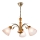 Lámpara colgante con cadena TULIPAN 3xE27/60W/230V haya