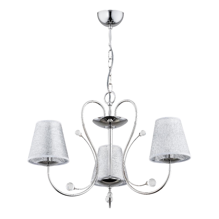 Lámpara colgante con cadena UNITY 3xE27/15W/230V cromo brillante
