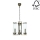 Lámpara colgante con cadena VERDI 3xE14/40W/230V - certificado FSC