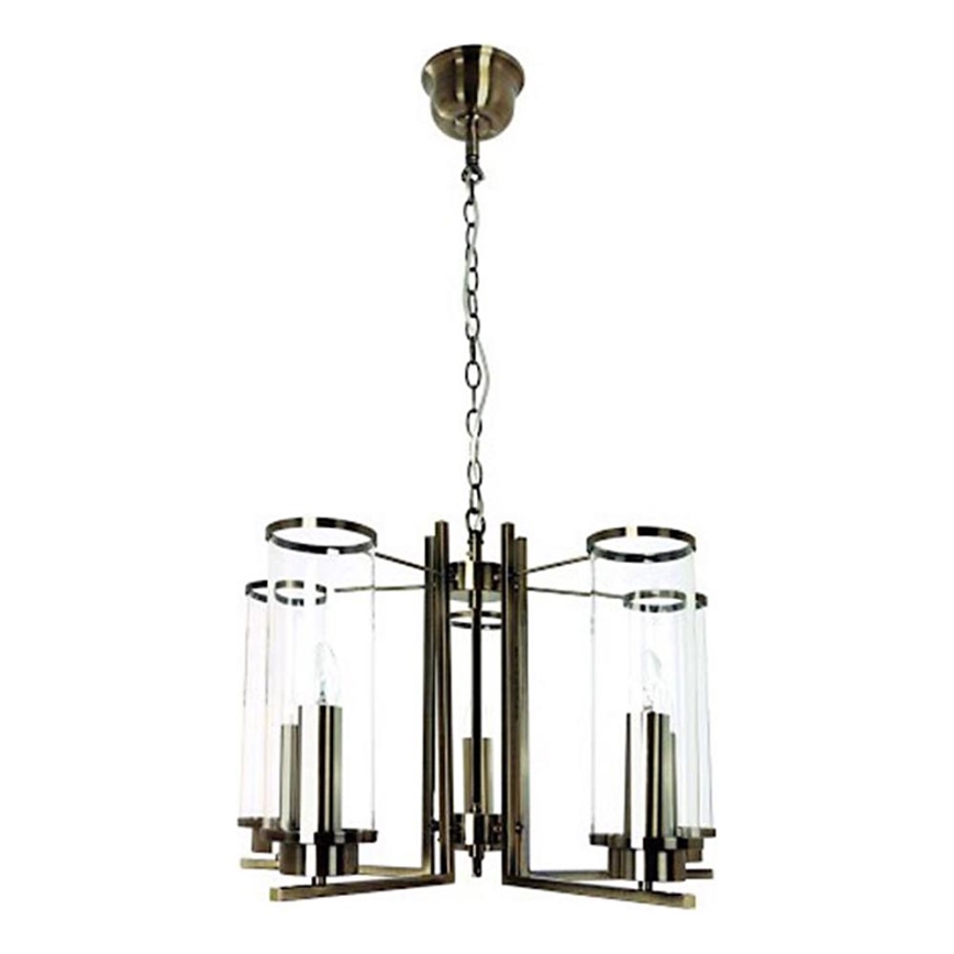 Lámpara colgante con cadena VERDI 5xE14/40W/230V - Certificado FSC