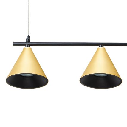 Lámpara colgante CONE 4xGU10/10W/230V dorado/negro
