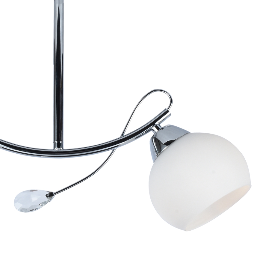 Lámpara colgante CONNOR 2xE27/15W/230V cromo brillante/blanco