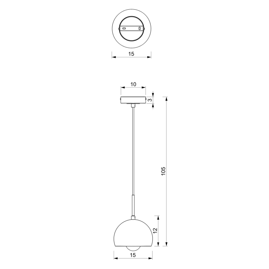 Lámpara colgante COOL 1xE27/60W/230V