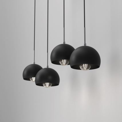 Lámpara colgante COOL 4xE27/60W/230V negro