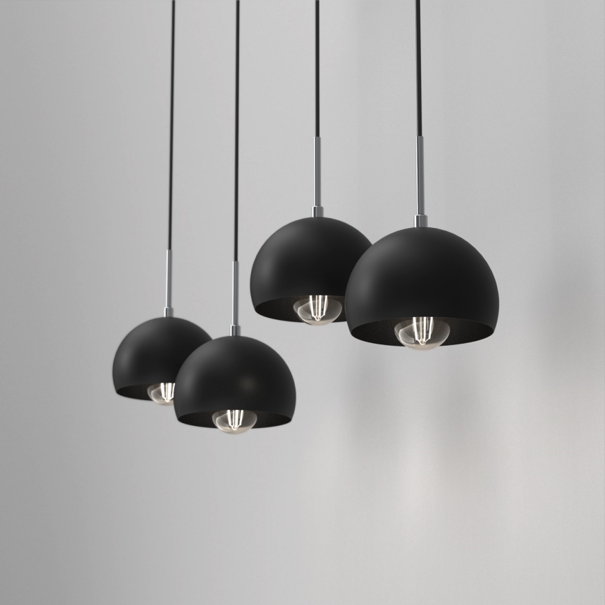 Lámpara colgante COOL 4xE27/60W/230V negro