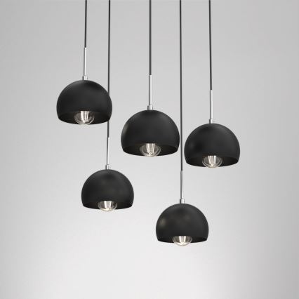 Lámpara colgante COOL 5xE27/60W/230V negro