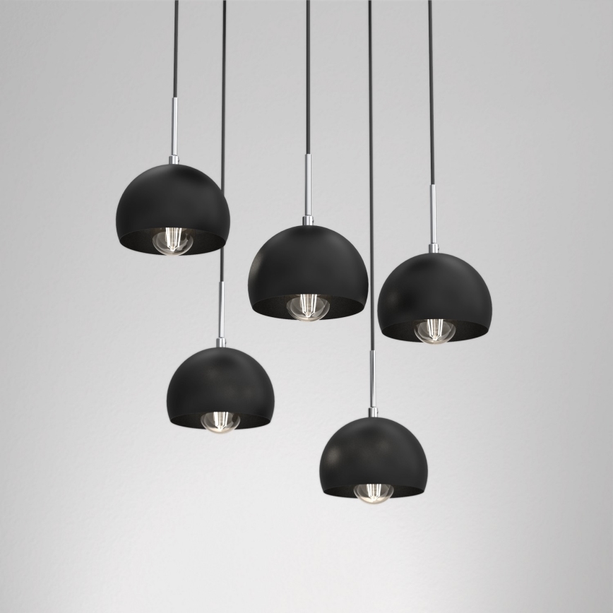 Lámpara colgante COOL 5xE27/60W/230V negro