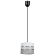 Lámpara colgante CORAL 1xE27/60W/230V diá. 20 cm blanco/gris
