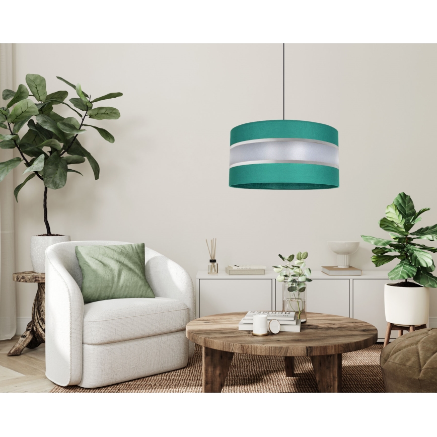 Lámpara colgante CORAL 1xE27/60W/230V diá. 40 cm verde