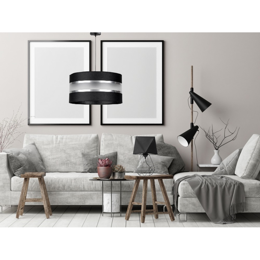 Lámpara colgante CORAL 1xE27/60W/230V negro