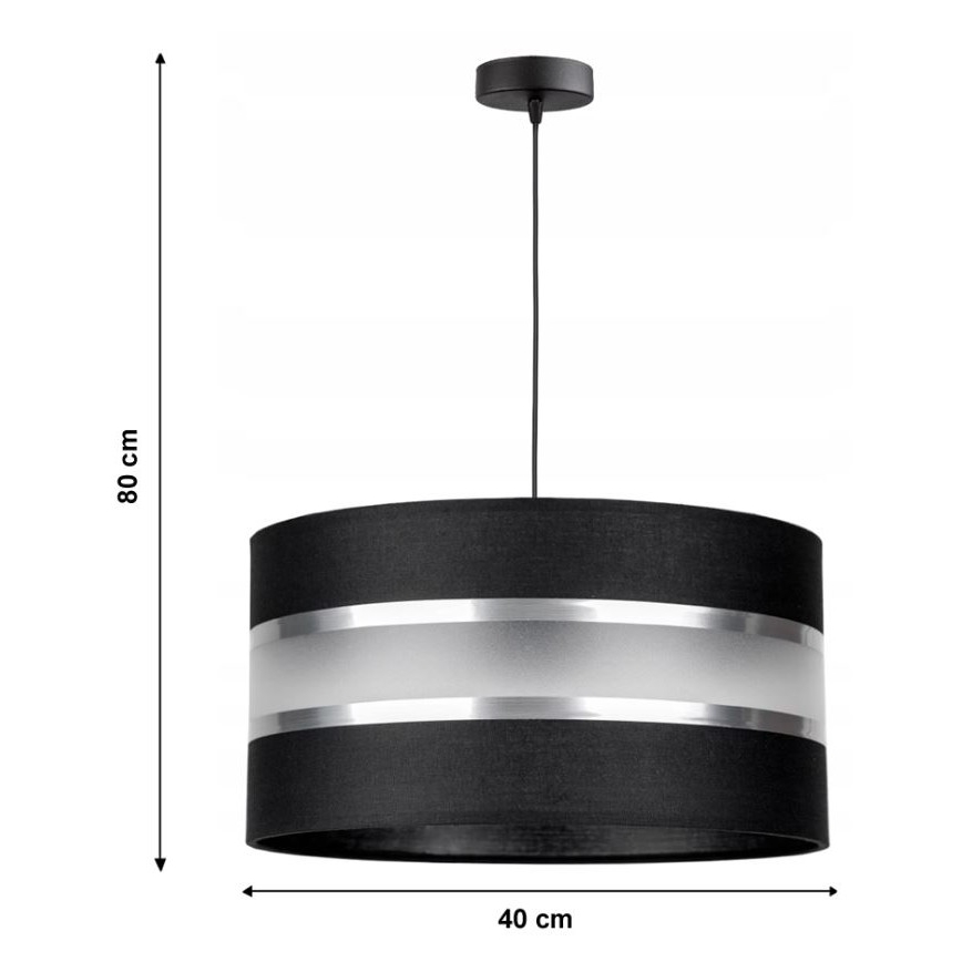 Lámpara colgante CORAL 1xE27/60W/230V negro