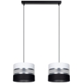 Lámpara colgante CORAL 2xE27/60W/230V negro-blanco