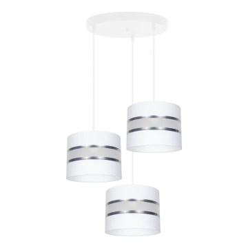 Lámpara colgante CORAL 3xE27/60W/230V blanco/cromo mate diá. 45 cm
