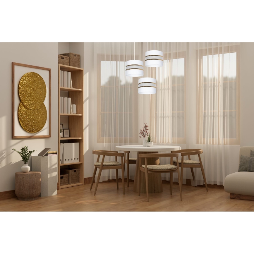 Lámpara colgante CORAL 3xE27/60W/230V blanco