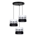 Lámpara colgante CORAL 3xE27/60W/230V negro/blanco/cromo mate diá. 45 cm