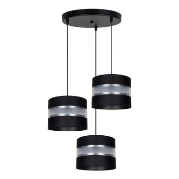 Lámpara colgante CORAL 3xE27/60W/230V negro/cromo mate diá. 45 cm