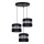 Lámpara colgante CORAL 3xE27/60W/230V negro/cromo mate diá. 45 cm