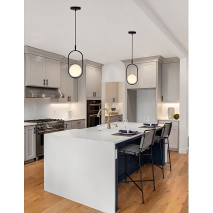 Lámpara colgante CORDEL 1xG9/28W/230V negro
