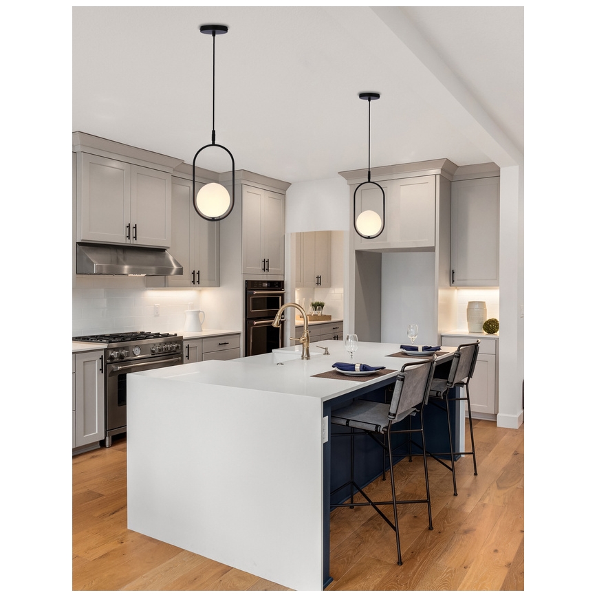Lámpara colgante CORDEL 1xG9/28W/230V negro
