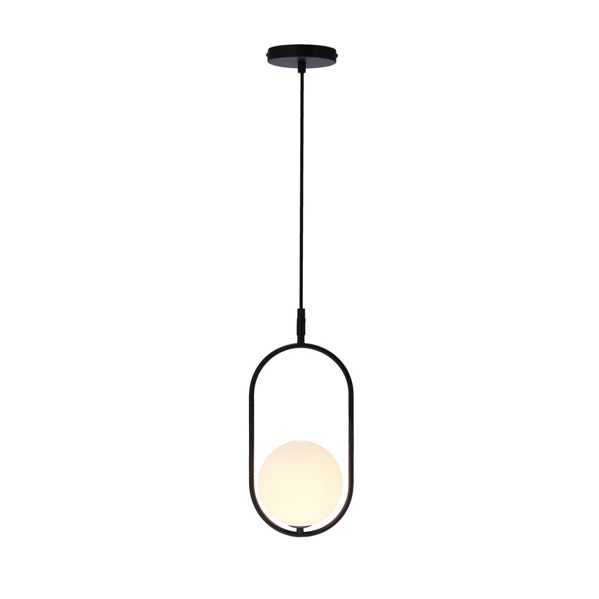 Lámpara colgante CORDEL 1xG9/28W/230V negro