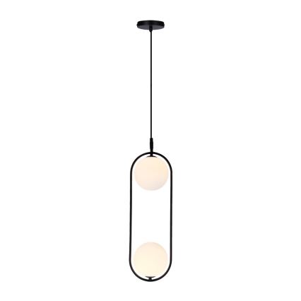 Lámpara colgante CORDEL 2xG9/28W/230V negro