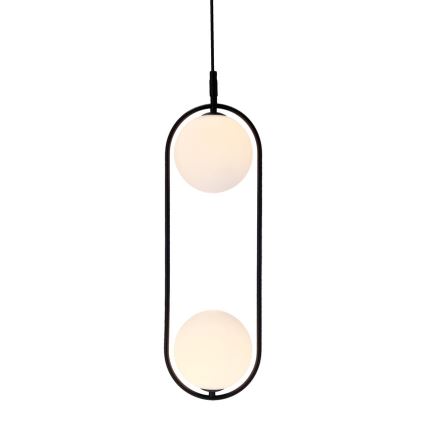 Lámpara colgante CORDEL 2xG9/28W/230V negro