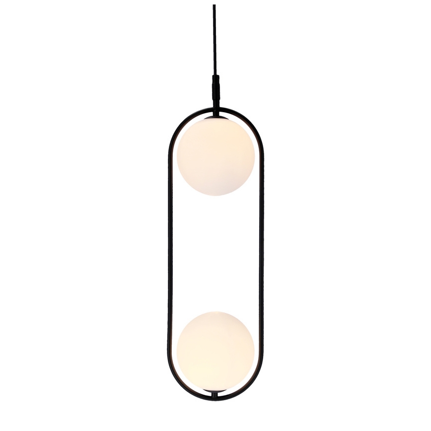 Lámpara colgante CORDEL 2xG9/28W/230V negro