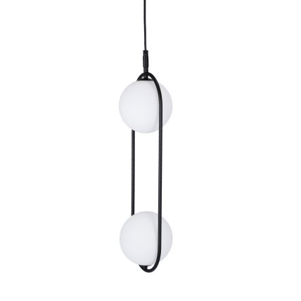 Lámpara colgante CORDEL 2xG9/28W/230V negro