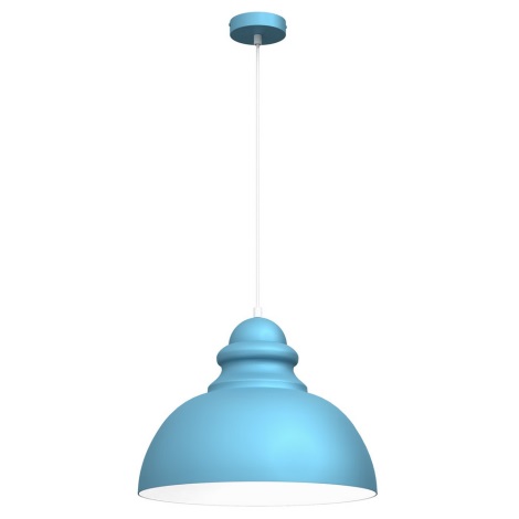 Lámpara colgante CORIN 1xE27/60W/230V azul