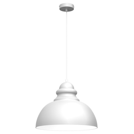 Lámpara colgante CORIN 1xE27/60W/230V blanco